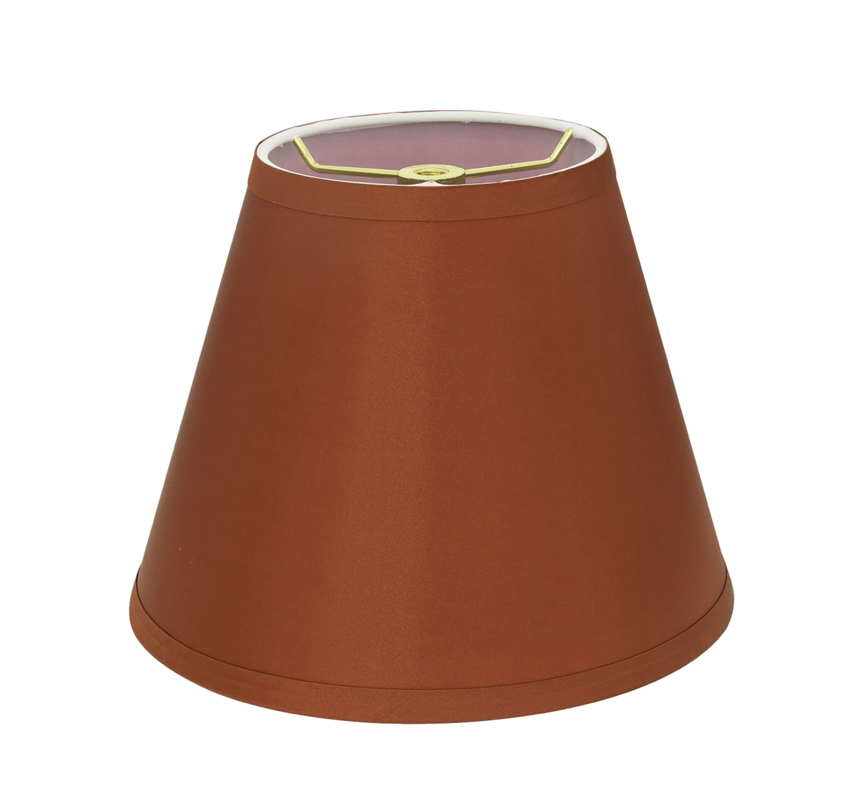 # 32193 Transitional Hardback Empire Shape Spider Construction Lamp Shade in Burnt Orange Fabric, 12" wide (6" x 12" x 9")