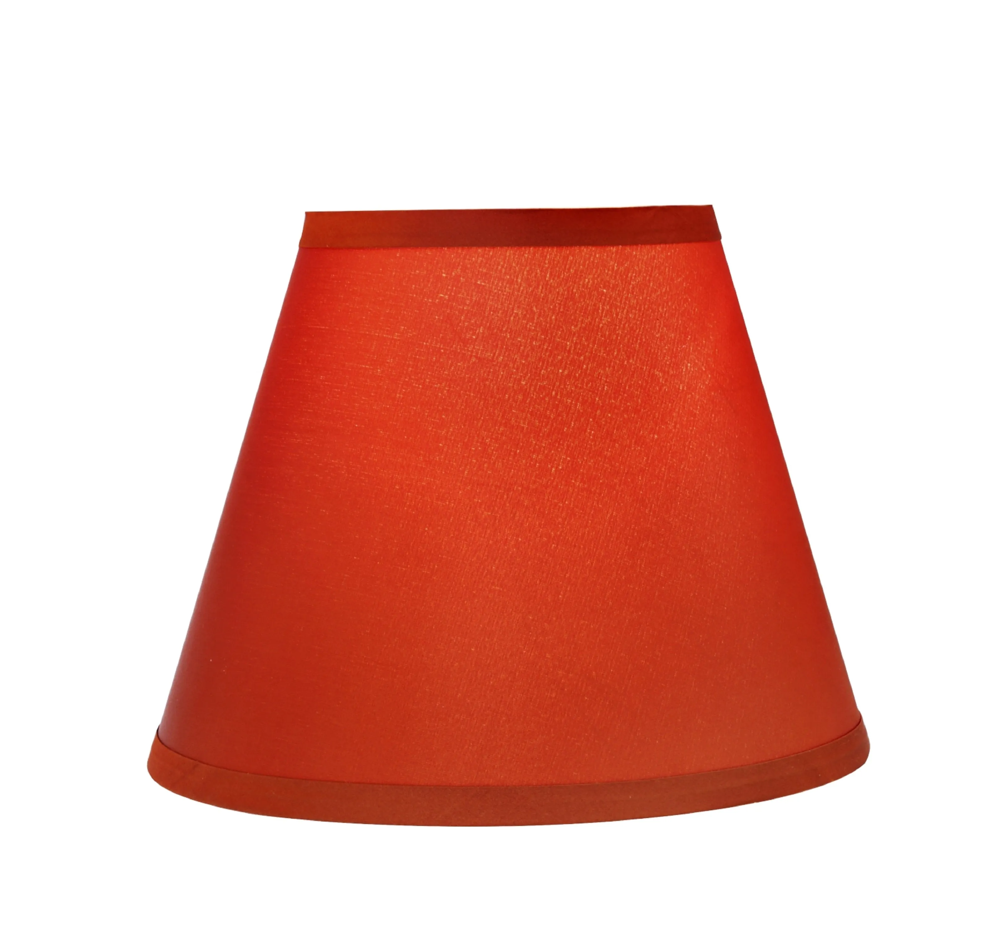 # 32193 Transitional Hardback Empire Shape Spider Construction Lamp Shade in Burnt Orange Fabric, 12" wide (6" x 12" x 9")