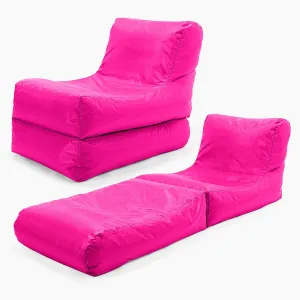 2 in 1 Garden Sun Lounger Bean Bag - SmartCanvas™ Cerise Pink
