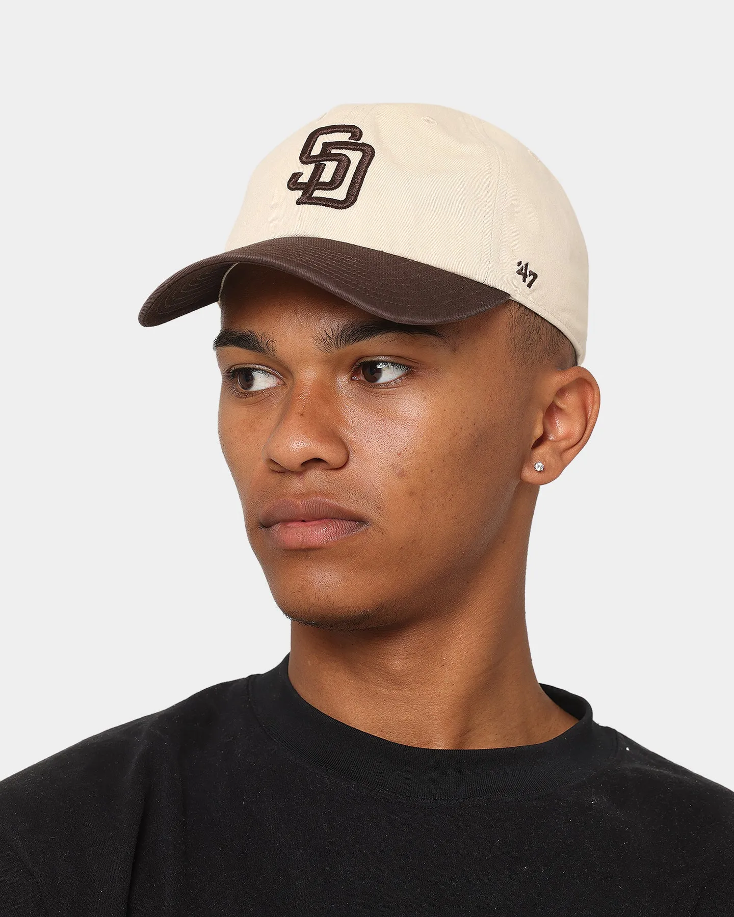 47 Brand San Diego Padres 'Cookies & Cream' Clean Up Strapback Natural/Brown