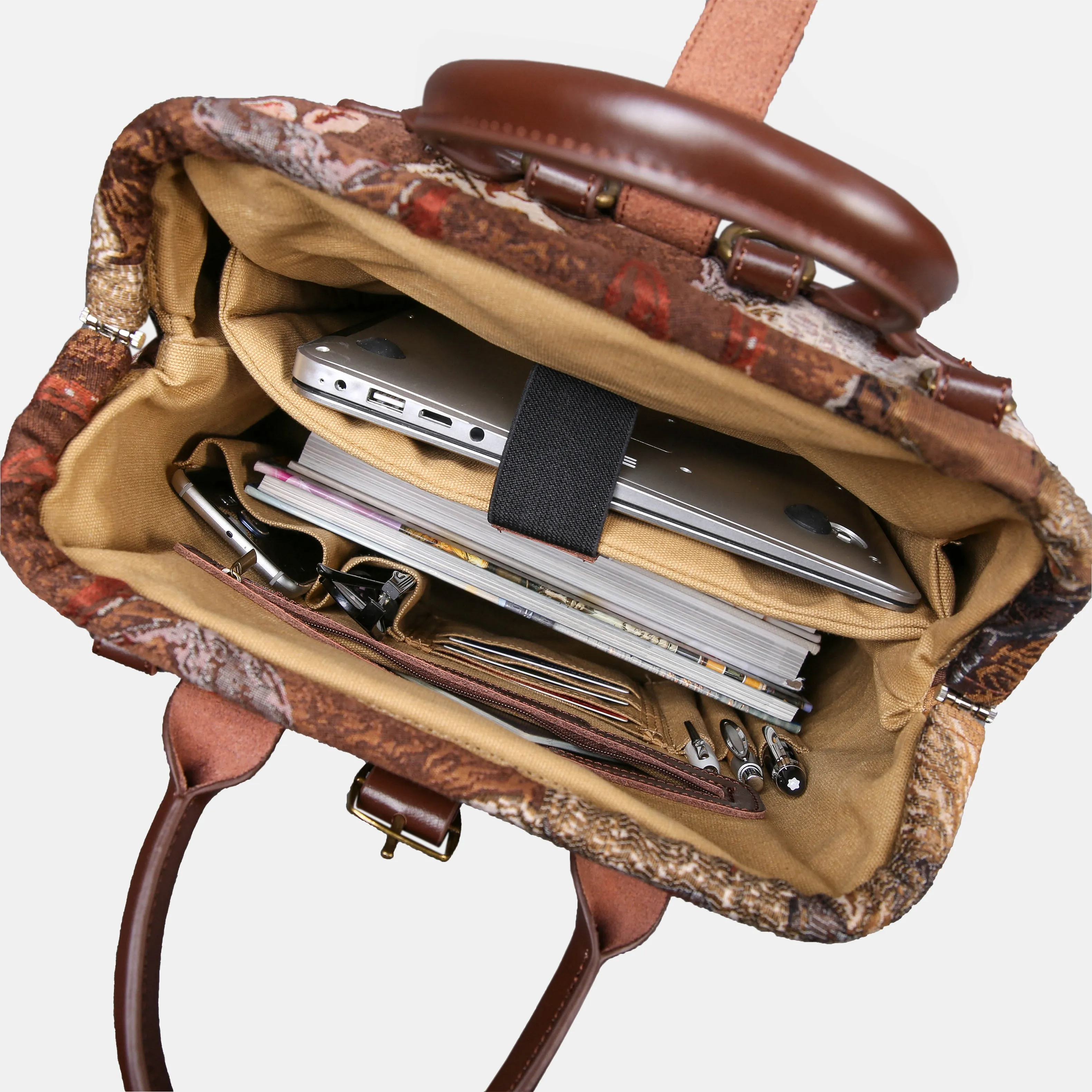 Abstract Brown Carpet Laptop Backpack