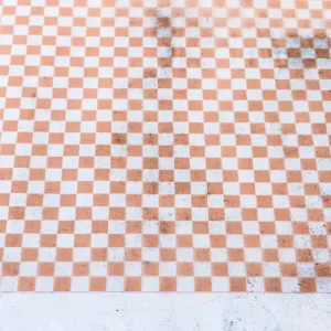 Apricot Checkerboard Print Clear TPU Vinyl