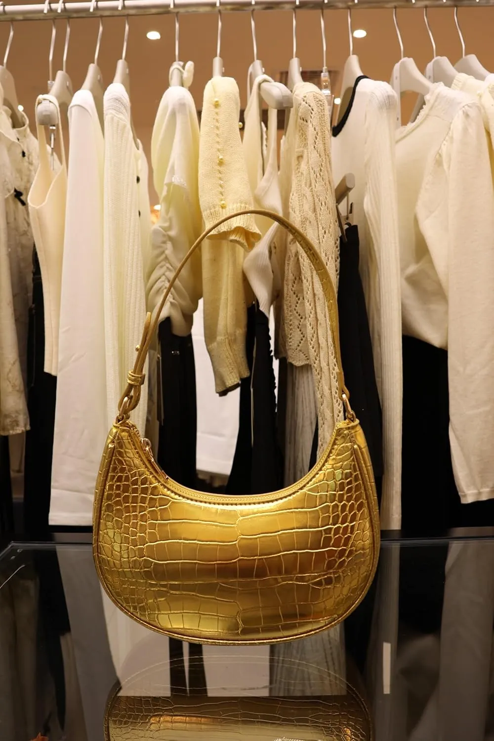 Barabum Retro Classic Hobo Clutch Shoulder Tote Clutch HandBag with Zipper Closure for Women