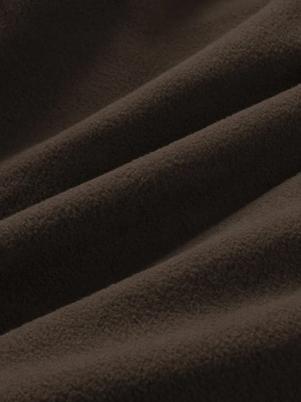 Button-Up Fleece Jacket in Brown
