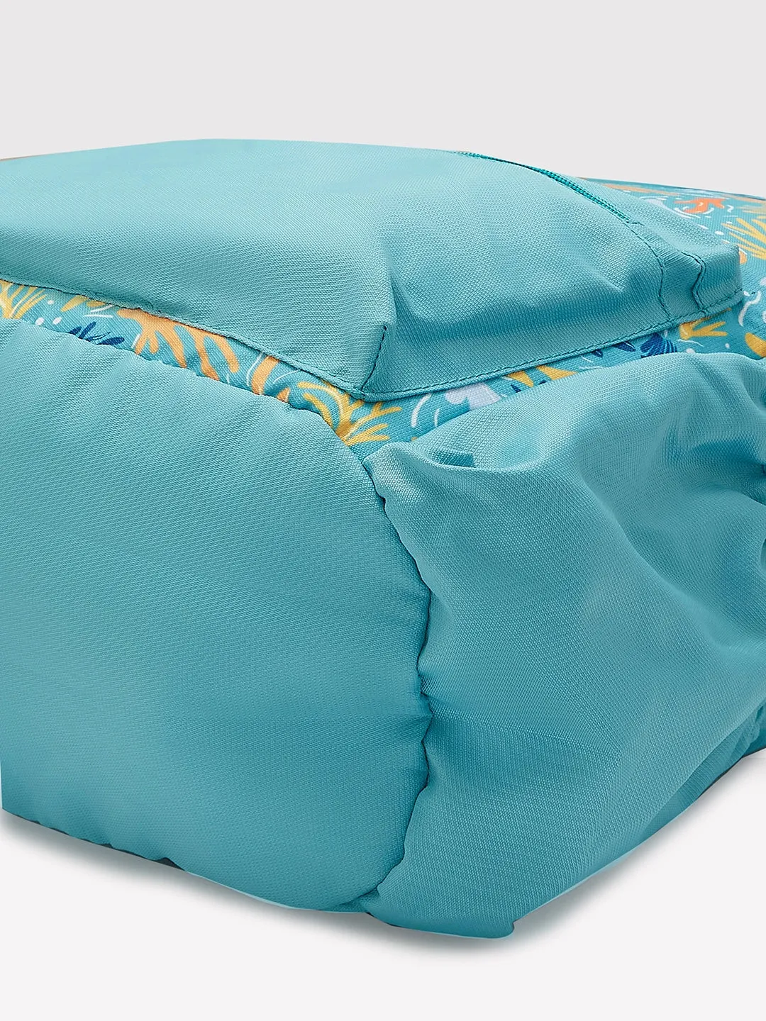 Caprese Xenia Backpack Medium Dual Compartment Turquoise Printed