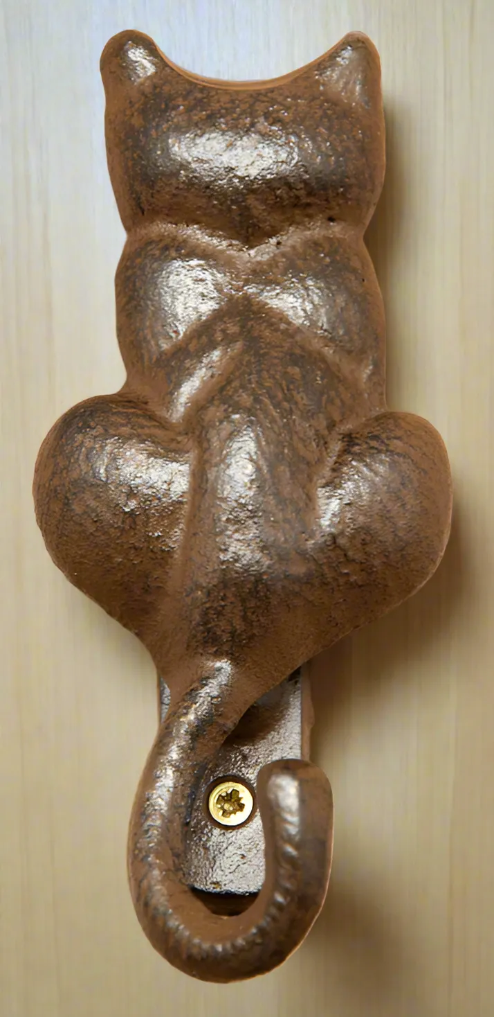 Cast Iron Keyhook 7 Cats Tails and matching Door Knocker Gift Set Home