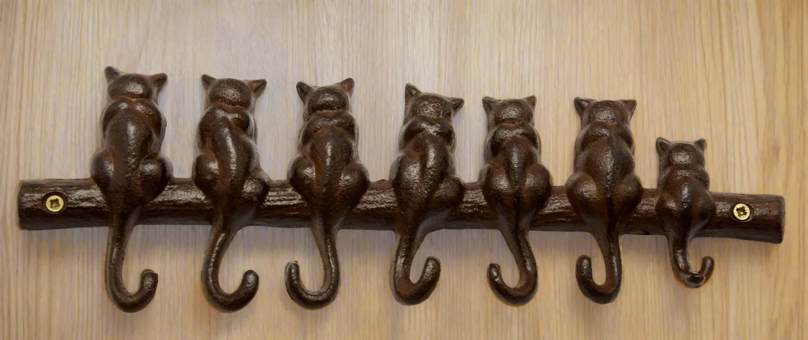 Cast Iron Keyhook 7 Cats Tails and matching Door Knocker Gift Set Home