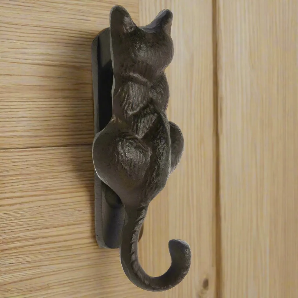 Cast Iron Keyhook 7 Cats Tails and matching Door Knocker Gift Set Home