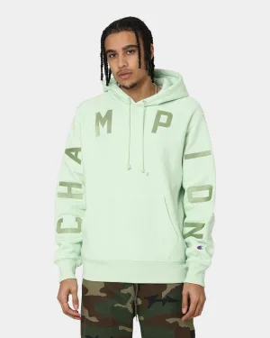 Champion Reverse Weave Arch Logo Hoodie Tuft Green