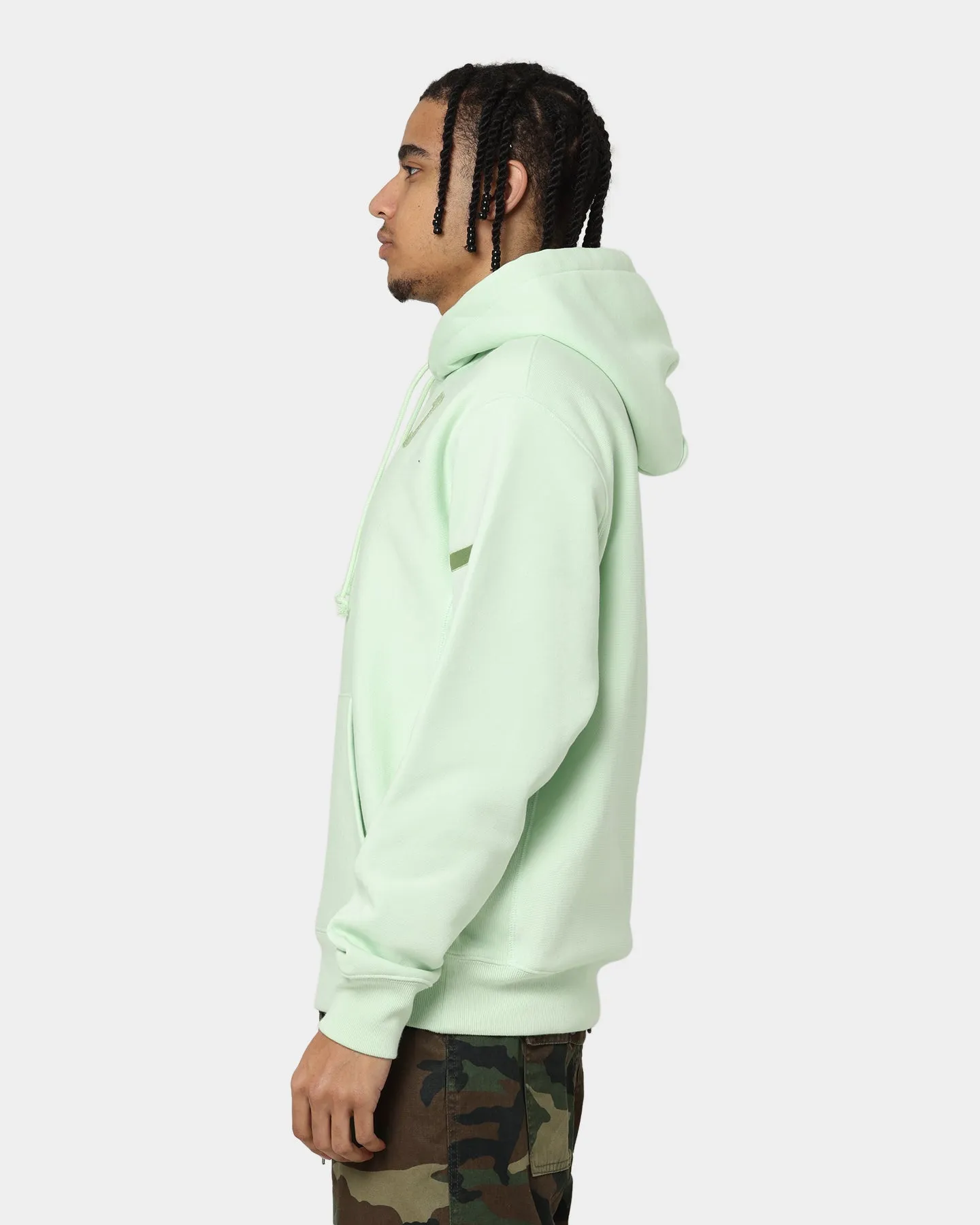 Champion Reverse Weave Arch Logo Hoodie Tuft Green