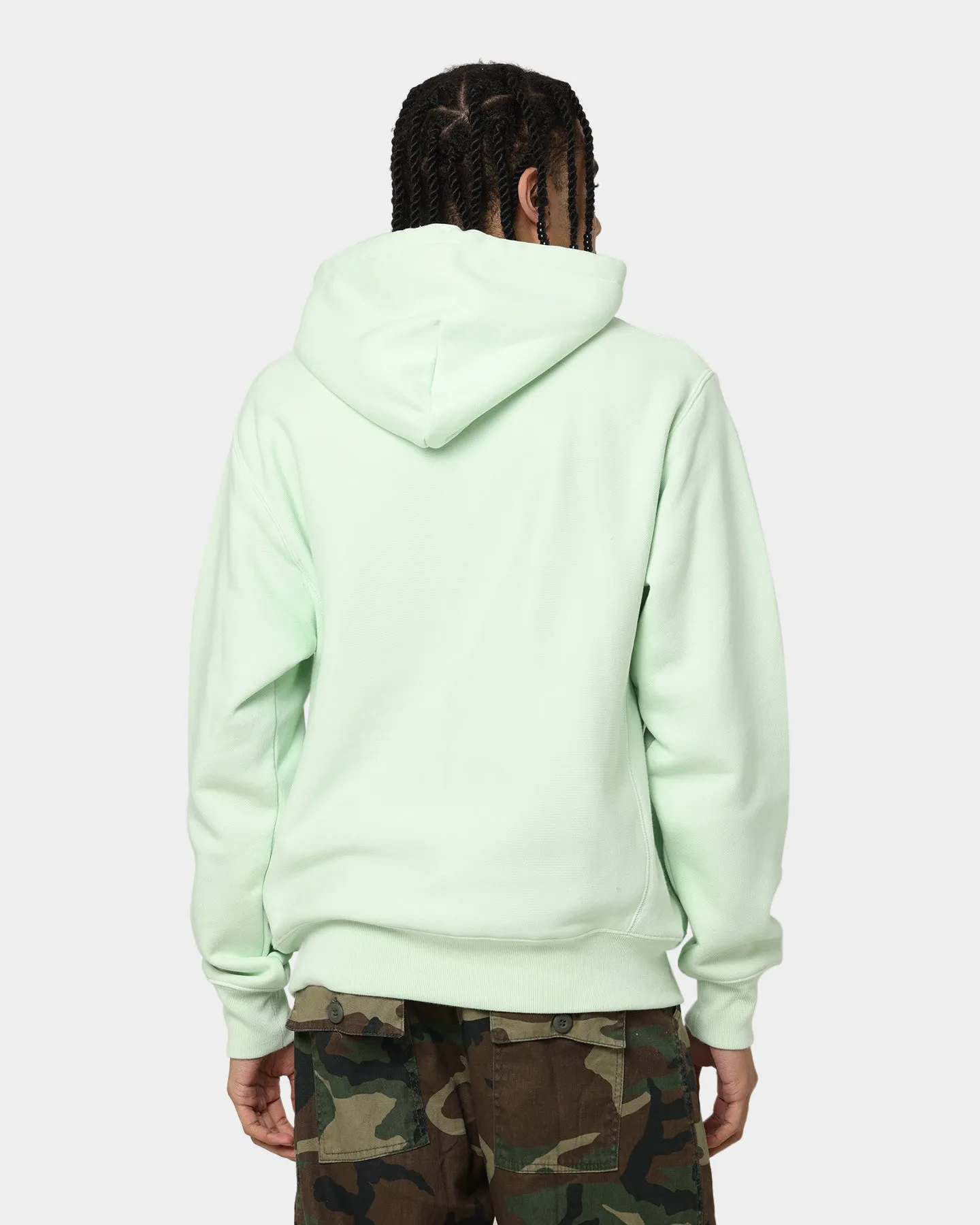 Champion Reverse Weave Arch Logo Hoodie Tuft Green