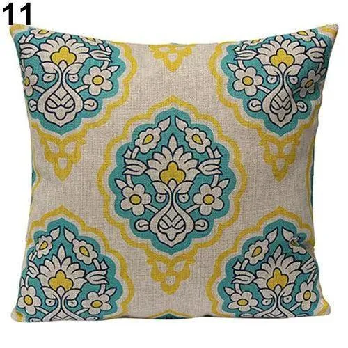 Chic Vintage Floral Geometric Throw Pillow Cover for Home Styling