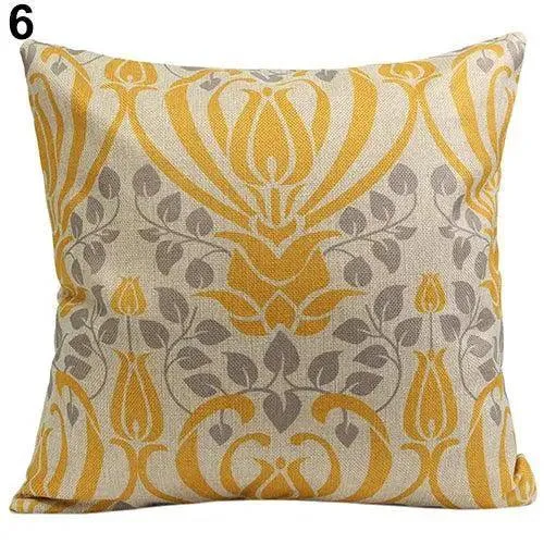 Chic Vintage Floral Geometric Throw Pillow Cover for Home Styling