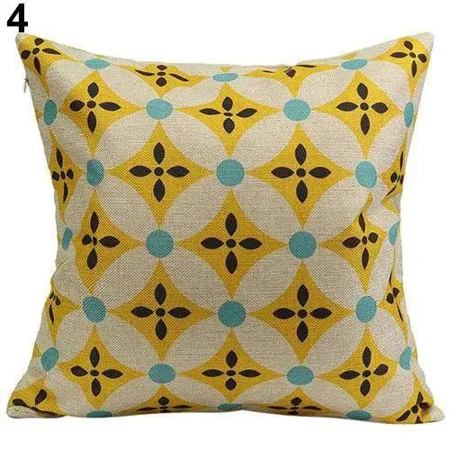 Chic Vintage Floral Geometric Throw Pillow Cover for Home Styling