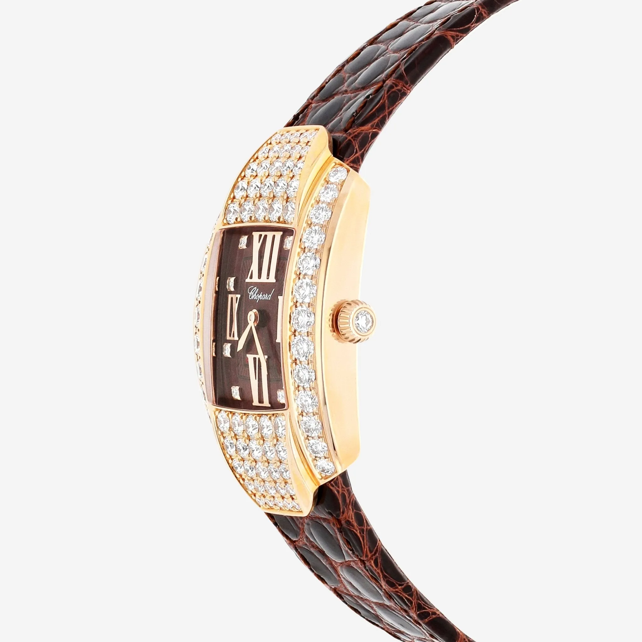 Chopard La Strada 18K Rose Gold Diamond Quartz Ladies Watch 419403-5005
