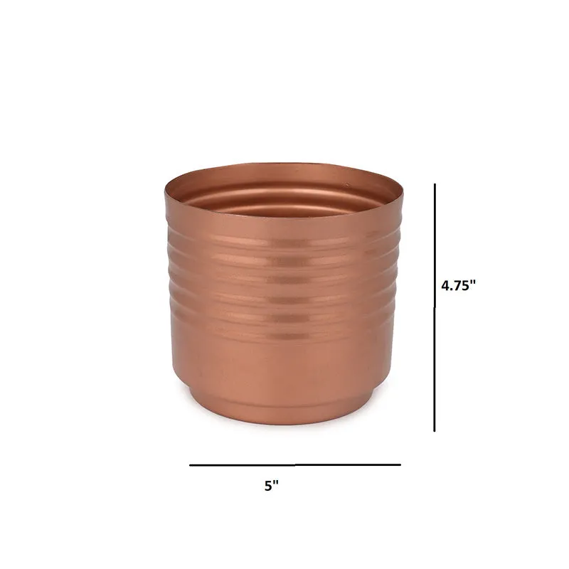 Copper Contour Planter | Set of 2 | Plant Not Included