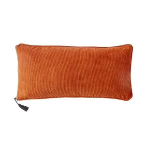 Cord Burnt Orange Cushion 30x60cm