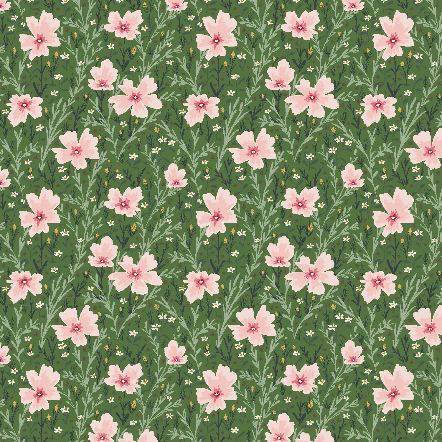 Cotton   Steel - I'll Watch You Fly - Wildflower Field
