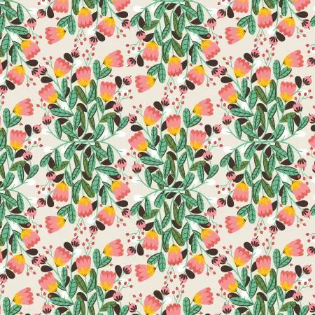 Cotton   Steel - Loli's Garden - Magnolia