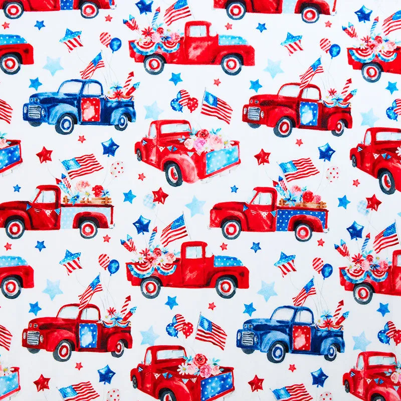 Cuddle® Prints - Party in the USA Scarlet Digitally Printed Yardage