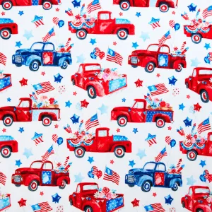 Cuddle® Prints - Party in the USA Scarlet Digitally Printed Yardage
