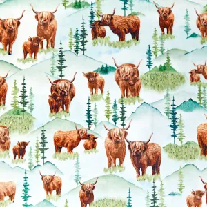 Cuddle® Prints - The Highland Snow Digitally Printed Yardage