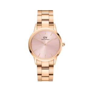 Daniel Wellington Iconic Link 32mm Light Pink Dial Watch DW00100369