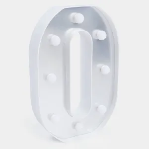 Decoration HBD LED Light Silver "O"