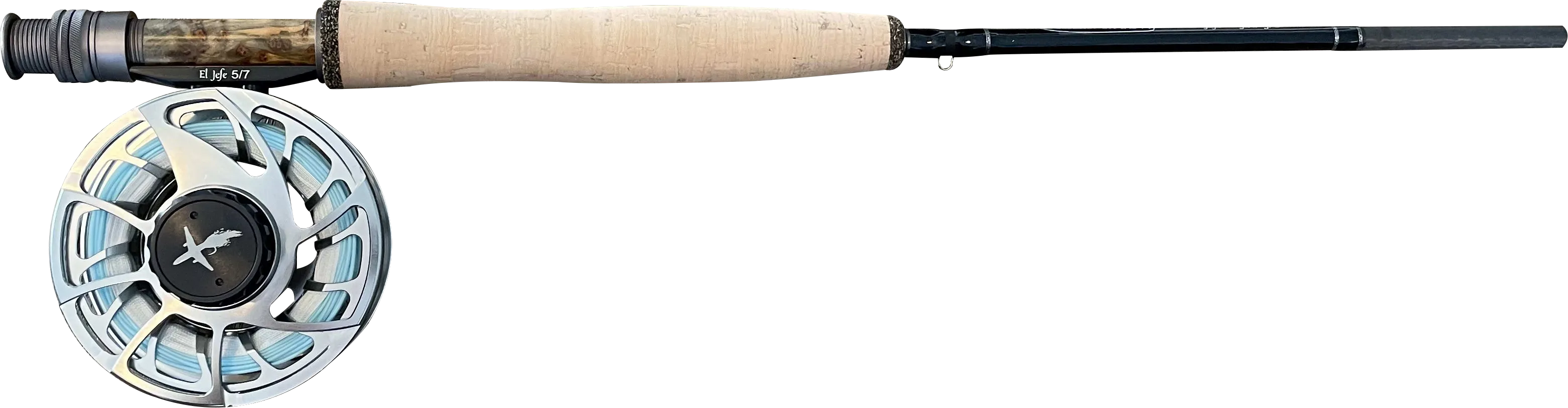 El Jefe Fly Fishing Combo Package | 904-5 | 9' Four Section 5 Weight Fly Rod And Reel Outfit