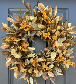 Fall Foliage and Berry Wreath