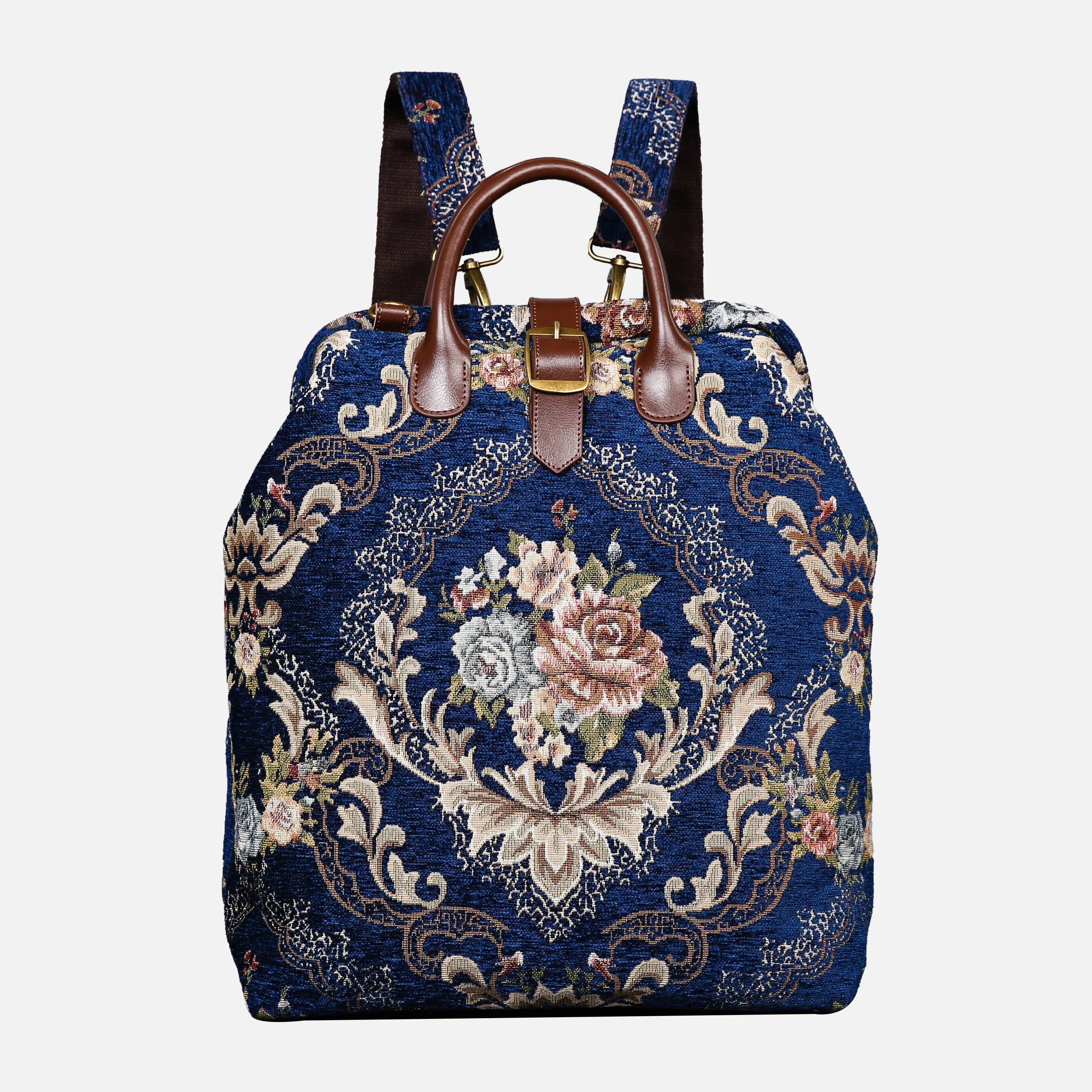 Floral Blue Carpet Laptop Backpack