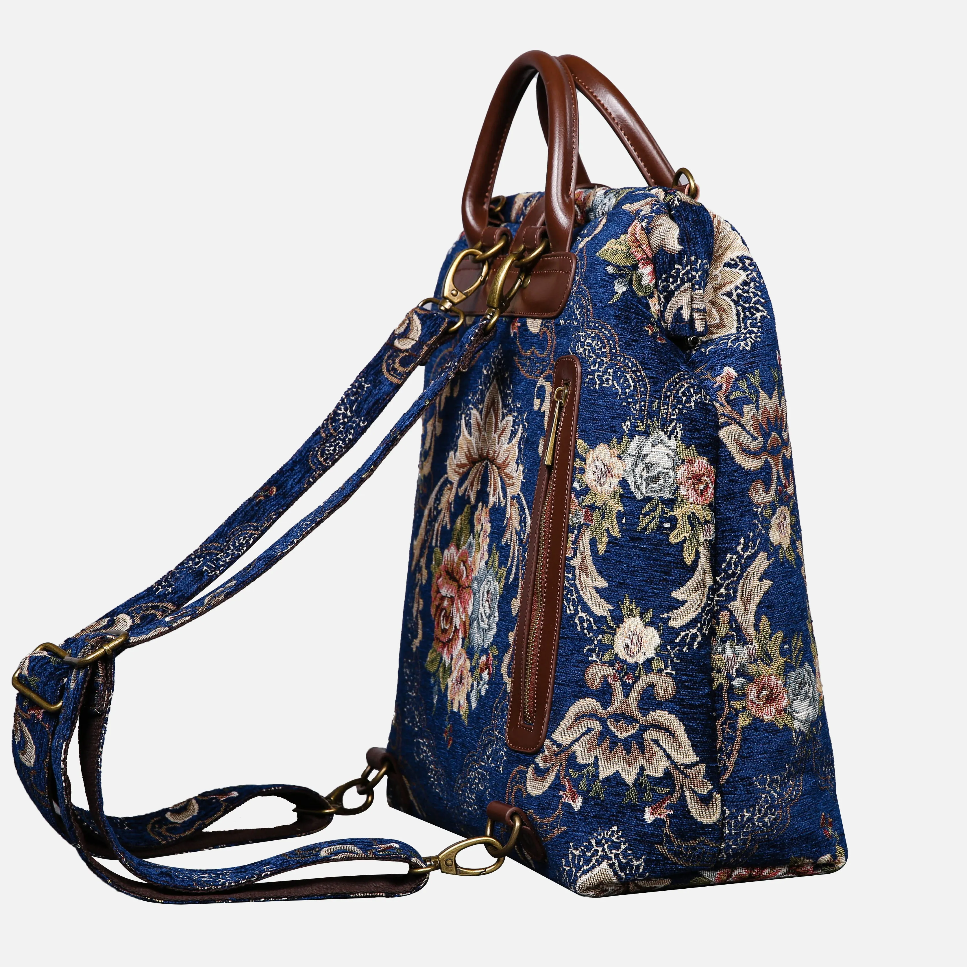 Floral Blue Carpet Laptop Backpack