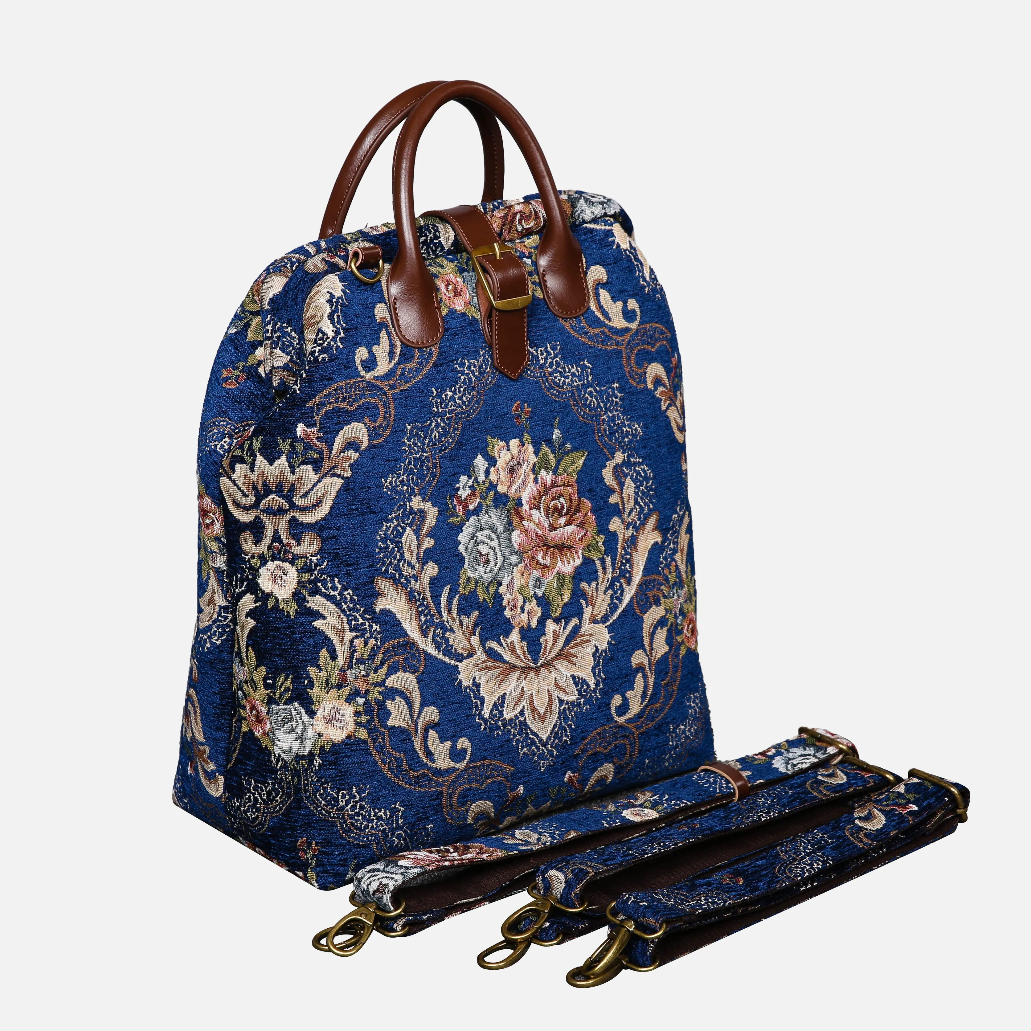 Floral Blue Carpet Laptop Backpack