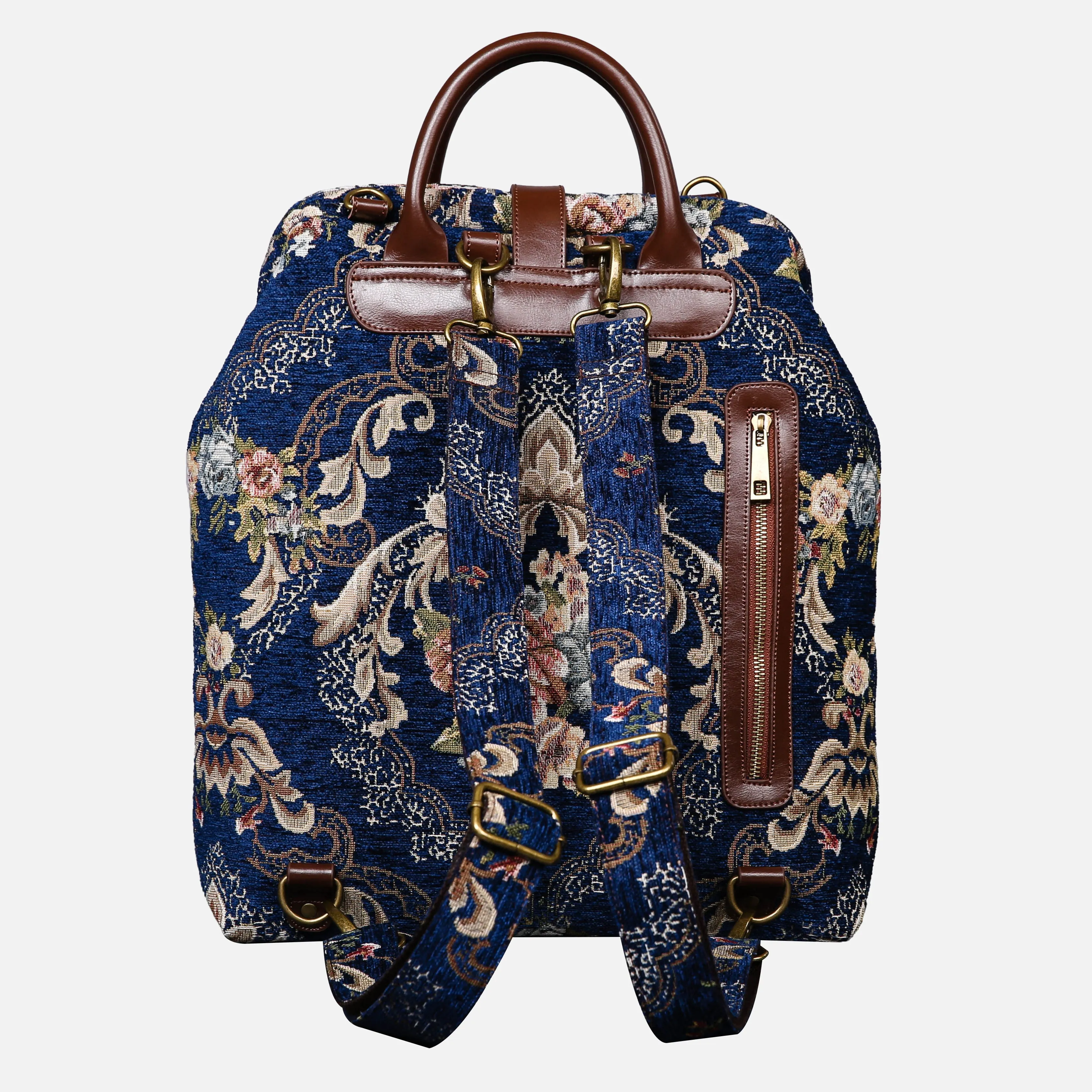 Floral Blue Carpet Laptop Backpack