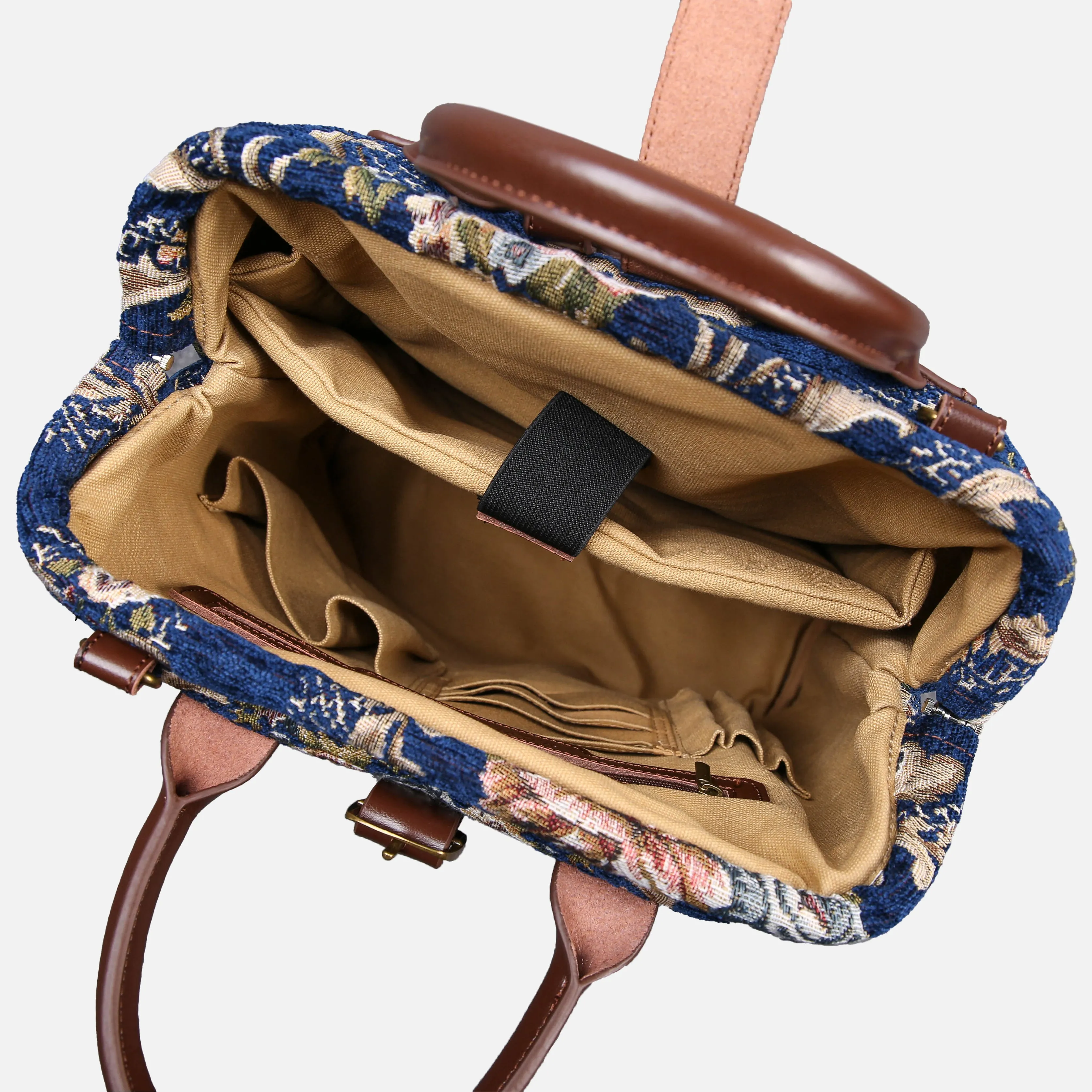 Floral Blue Carpet Laptop Backpack