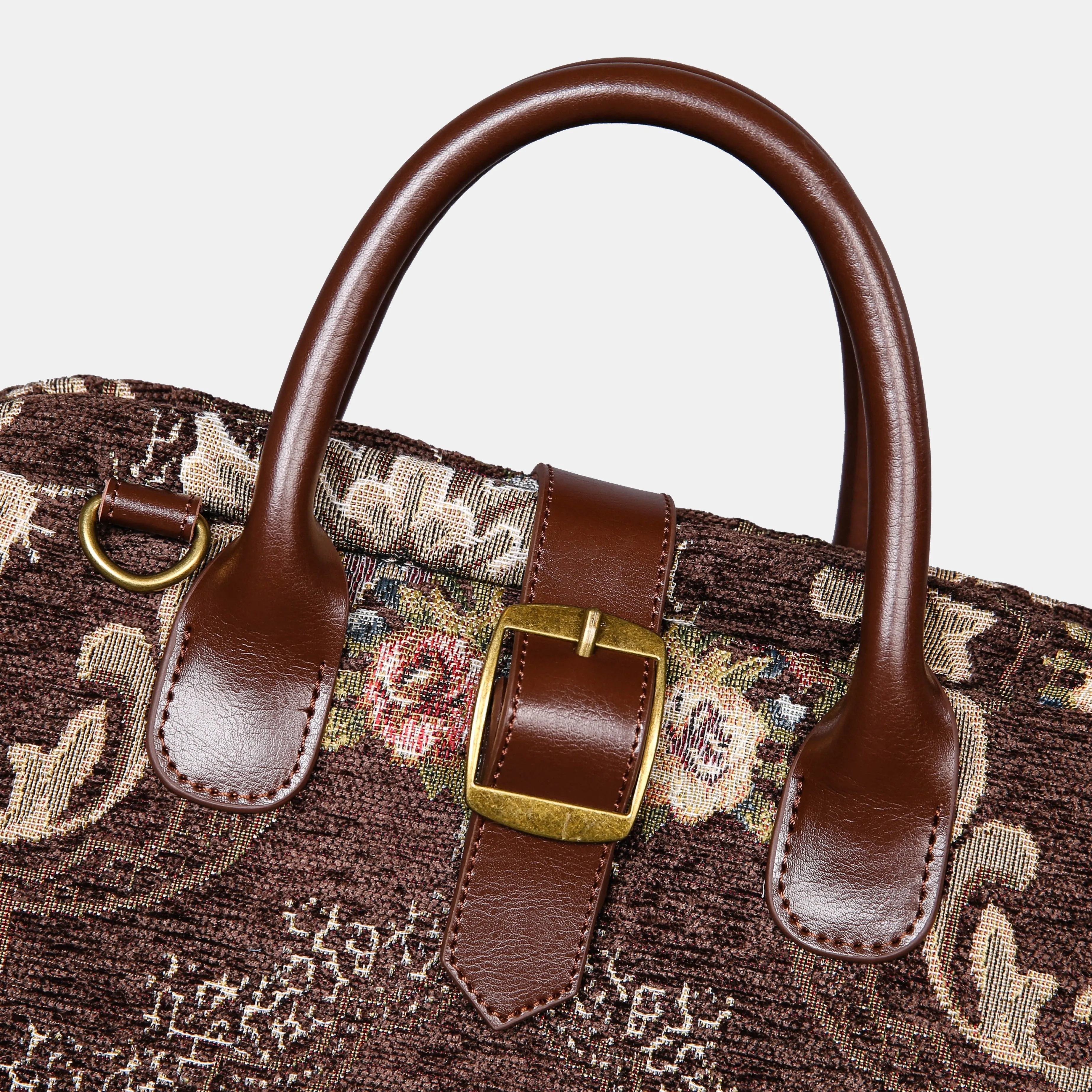 Floral Coffee Carpet Laptop Backpack