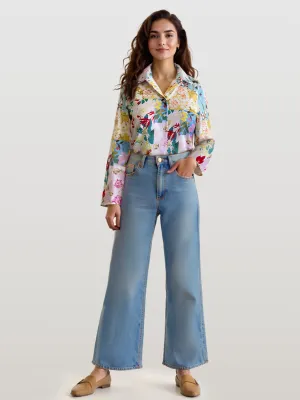 Floral Long Sleeve Print Button Down Shirt
