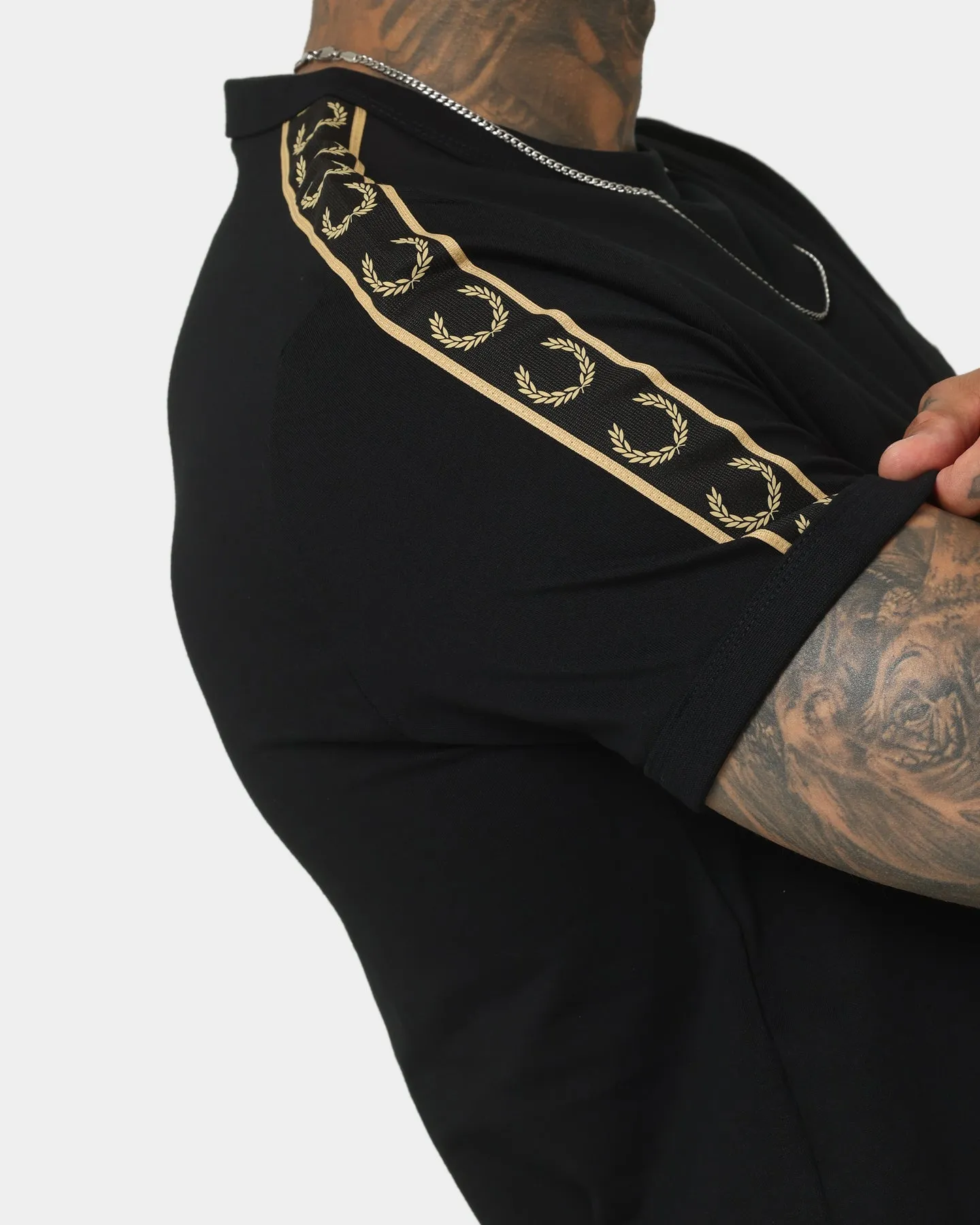 Fred Perry Contrast Tape Ringer T-Shirt Black/1964 Gold