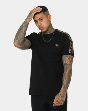 Fred Perry Contrast Tape Ringer T-Shirt Black/1964 Gold