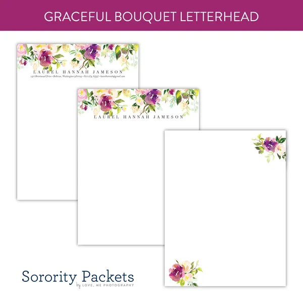 Geometric Bouquet Custom Letterhead