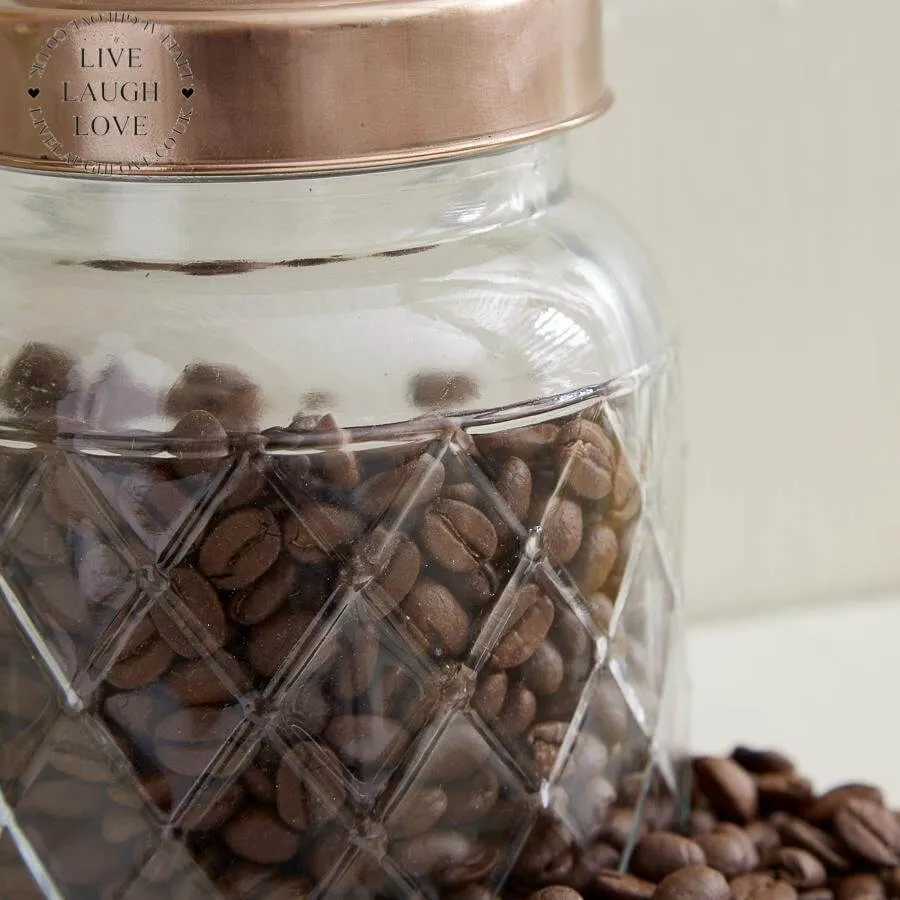 Glass Storage Jar W/ Copper Lid