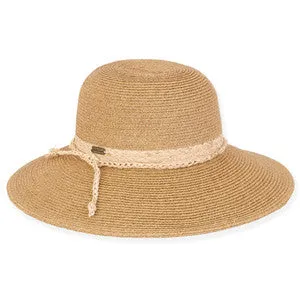 Hat - Brown-Paper Straw-Raffia-Women's-HH2835B