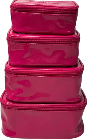 Huda Beauty Pink Set Of 4 Make Up Storage Bags