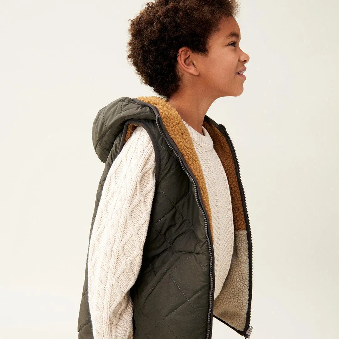 Liewood Diana Reversible Vest - Army Brown Mix