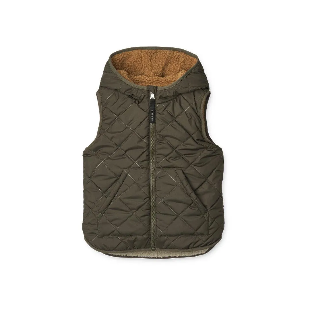 Liewood Diana Reversible Vest - Army Brown Mix