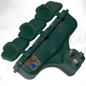Master Electrician KAB-3FLU Green Outdoor 3-Way Electrical Outlet Plug Adapter With Weatherproof Covers - Quantity of 1