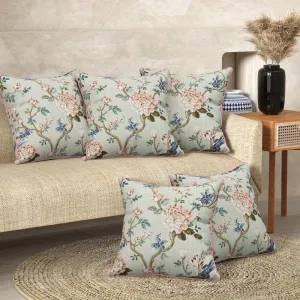 Nirveda Floral Cushion Cover - Set Of Five