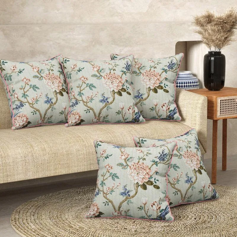 Nirveda Floral Cushion Cover - Set Of Five
