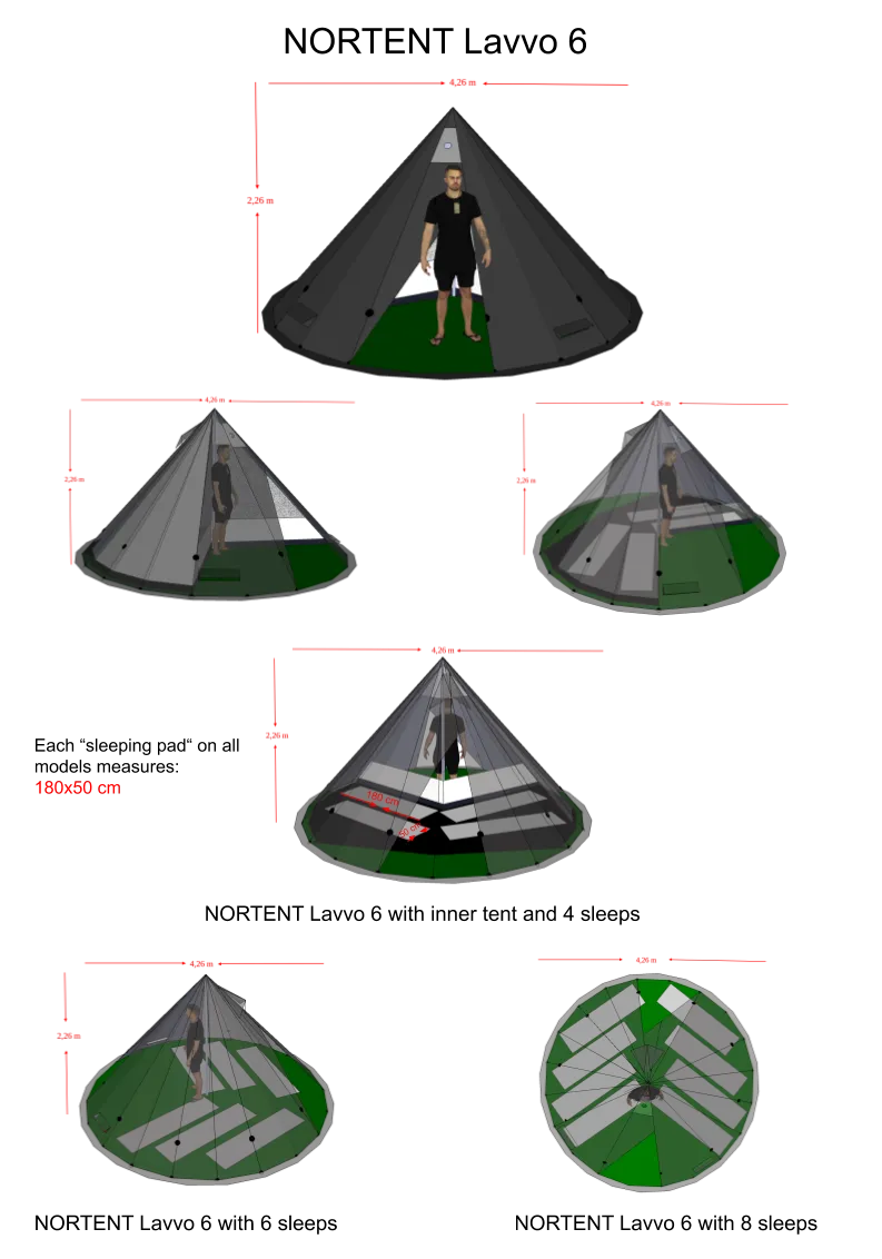 NorTent Lavvo 6 - Winter Hot Tent (Woodstove Compatible)