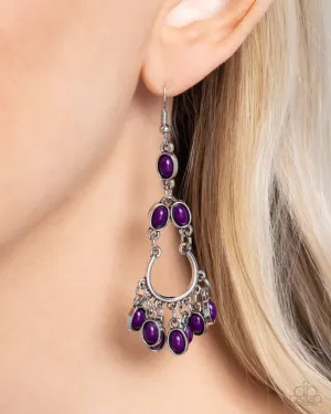 Paparazzi Earring ~ Girly Girl Getup - Purple
